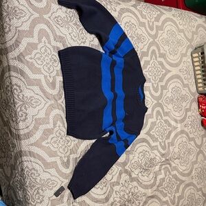 Nautica Men's Navy and Blue Crewneck Sweater